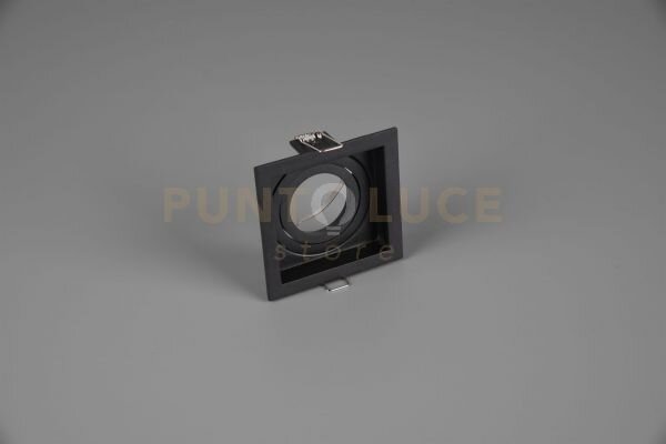 Kenai faretto da incasso quadrato orientabile nero l. 9,2cm 1 luce 