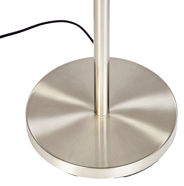 Lampada da terra in acciaio con paralume rosa 50 cm - Simplo