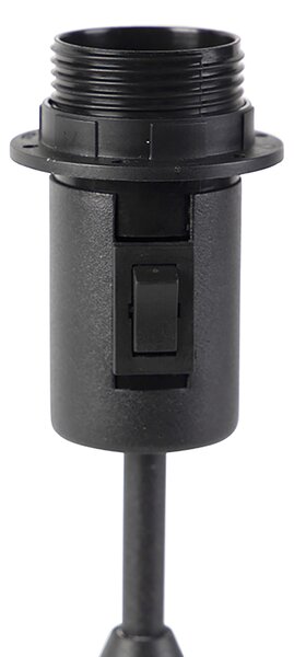 Lampada da tavolo nera regolabile con paralume grigio chiaro 35 cm - Parte