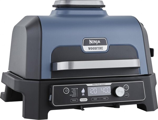 Ninja Barbecue Elettrico da Giardino da Tavolo Portatile BBQ da Esterno con Termostato Regolabile Potenza 1700 Watt - OG901EU Woodfire Pro Connect XL
