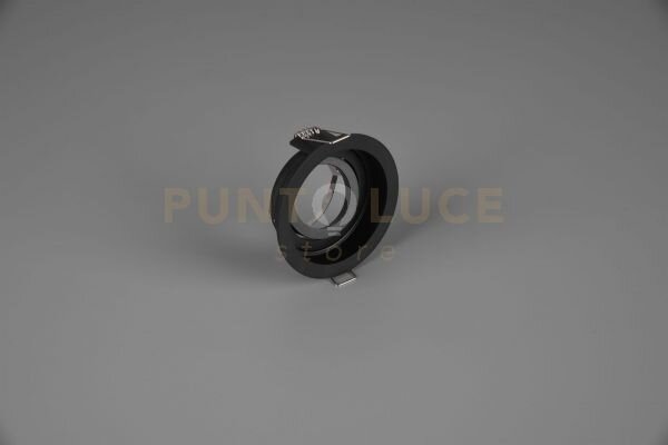 0kenai faretto da incasso rotondo orientabile nero d. 9,2cm attacco