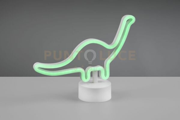 Bronto lampada da tavolo diesegno dinosauro h. 20,5cm a led 1,6w 1