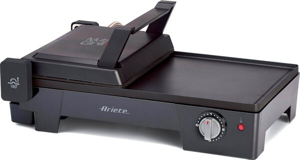 Ariete Barbecue elettrico da Tavolo Bistecchiera elettrica con Piastra antiaderente Liscia/Rigata Vassoio raccogli grasso - 1916 Multi Grill 3 in 1