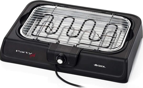 Ariete Barbecue Elettrico da Giardino da Tavolo Portatile BBQ da Esterno con Vassoio Raccogligrasso Potenza 2000 Watt colore Nero - 00C072300AR0