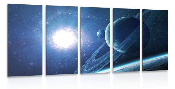 Quadri 5 pezzi – Pianeta nello spazio