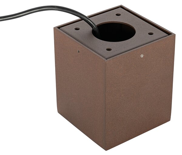 Faretto da giardino industriale marrone ruggine quadrato IP65 - Lennard