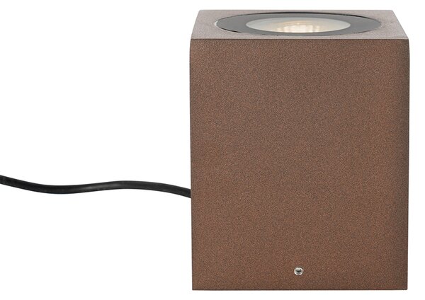 Faretto da giardino industriale marrone ruggine quadrato IP65 - Lennard