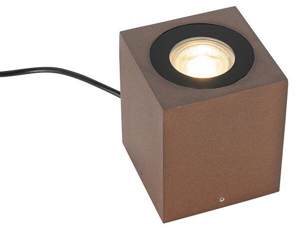Faretto da giardino industriale marrone ruggine quadrato IP65 - Lennard