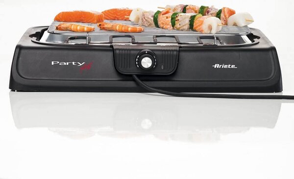 Ariete Barbecue Elettrico da Giardino da Tavolo Portatile BBQ da Esterno con Vassoio Raccogligrasso Potenza 2000 Watt colore Nero - 00C072300AR0