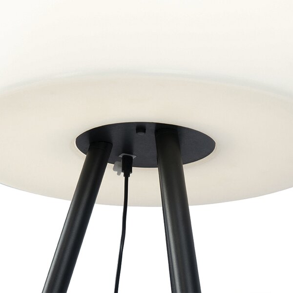 Lampada da terra per esterni moderna nera IP44 con LED solare - Virginia