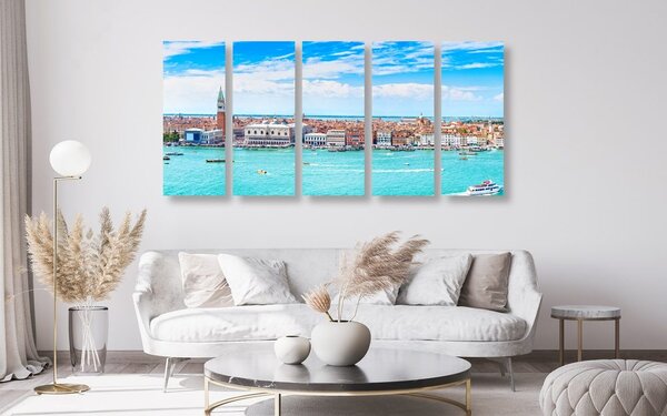 Quadri 5 pezzi – Vista su Venezia