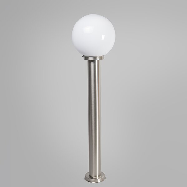 Lampada da esterno moderna in acciaio inox 100 cm con sfera in plastica IP44 - Sfera