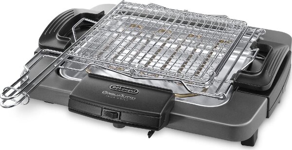De Longhi Barbecue Elettrico da Giardino da Tavolo Portatile BBQ da Esterno Potenza 1900 Watt colore Nero / Grigio - BQ 60.X