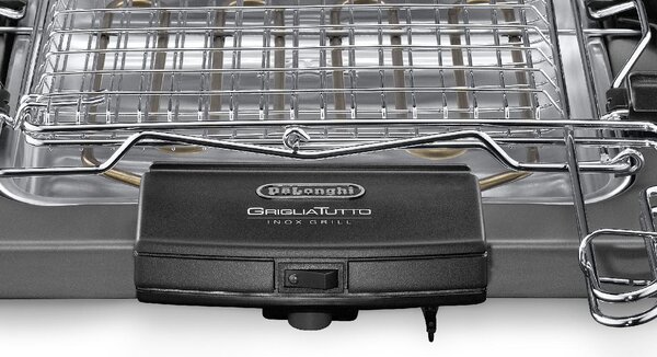 De Longhi Barbecue Elettrico da Giardino da Tavolo Portatile BBQ da Esterno Potenza 1900 Watt colore Nero / Grigio - BQ 60.X
