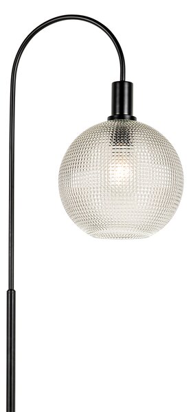 Lampada da terra di design nera con vetro fumé - Chico