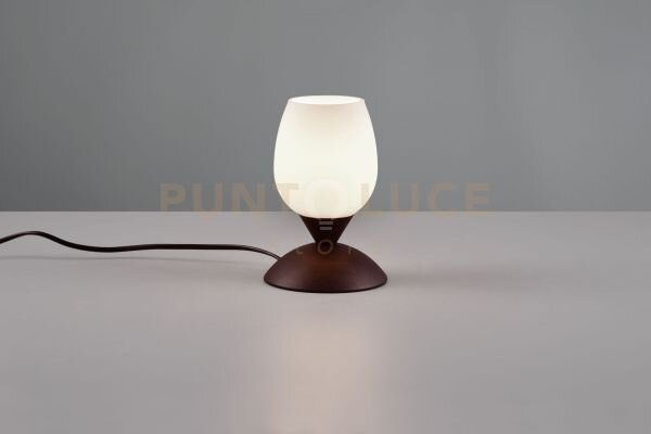 Cup ii lampada marrone e vetro calice satinato h.18cm 1 luce attacc