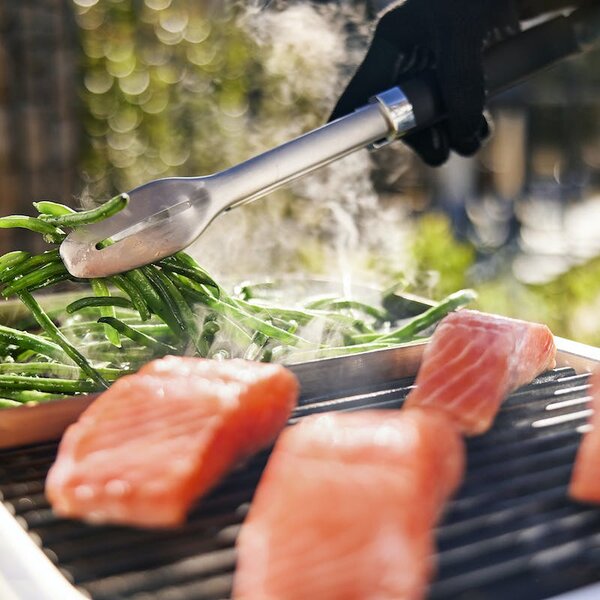 WEBER Barbecue Elettrico Portatile da Giardino BBQ da Esterno Potenza 2200 Watt con Coperchio Incernieriato colore Nero - 91010853 Lumin Compact