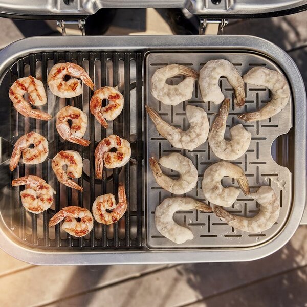 WEBER Barbecue Elettrico Portatile da Giardino BBQ da Esterno Potenza 2200 Watt con Coperchio Incernieriato colore Nero - 91010853 Lumin Compact