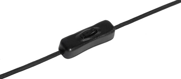 Lampada da tavolo di design nera con vetro fumé - Chico
