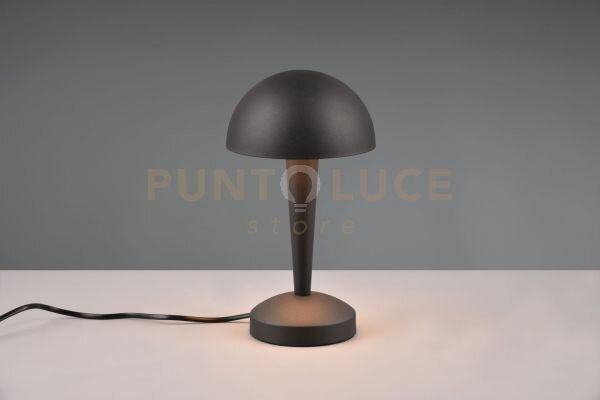 Canaria lampada da tavolo metallo nero e oro touch con lampadine di
