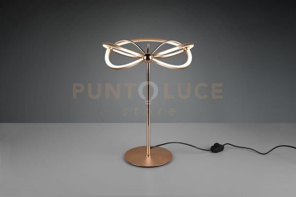 Charivari lampada da tavolo led ottone satinato ellissi dimmerabile