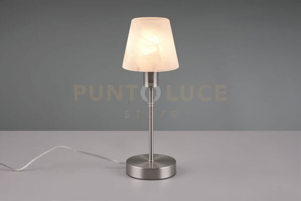 Luis ii lampada asta + vetro sabbiato h.32cm 1 luce attacco e14