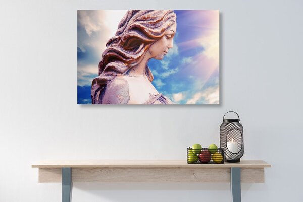 Quadro su tela – Angelo tra i raggi di sole