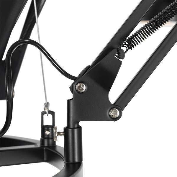 Lampada a sospensione industriale nera a 6 luci regolabile - Hobby Spinne