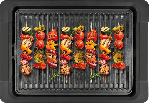 G3 Ferrari Barbecue Elettrico Potenza 1800W con Piastra Antiaderente colore Nero/Silver Tito - G10206