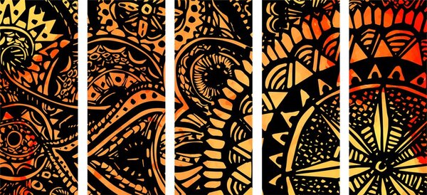 Quadri 5 pezzi – Mandala ad acquerello