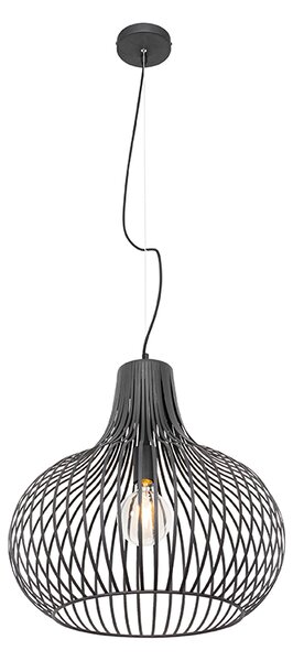 Lampada a sospensione moderna nera 48 cm - Saffira