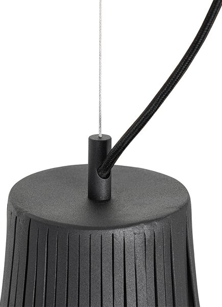 Lampada a sospensione moderna nera 48 cm - Saffira