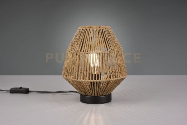 Miki lampada da tavolo corda naturale h. 20,5cm 1 luce attacco e27