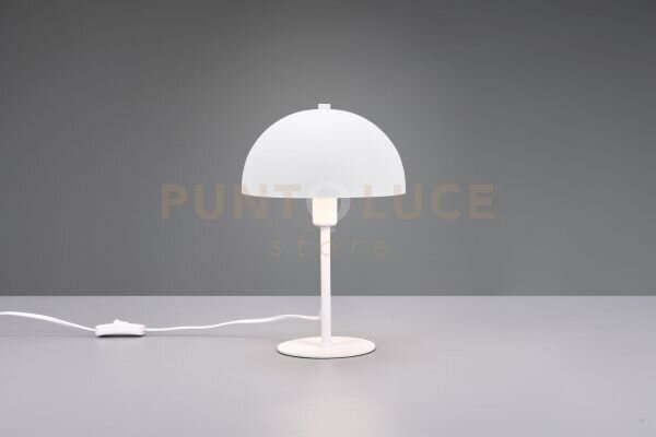 Nola lampada da tavolo metallo bianco forma fungo h. 31cm 1 luce at