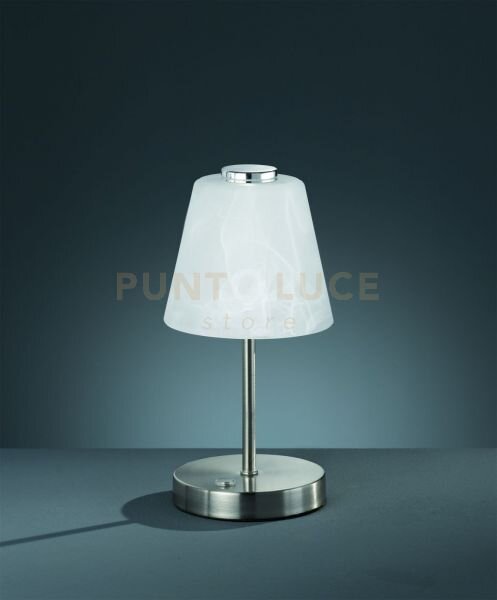 Emmy lampada da tavolo led 3w 280lm, 3000k vetro alabastro metallo 