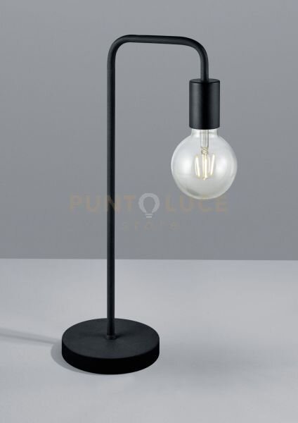 Diallo lampada da tavolo tubo metallo nero h. 51cm 1 luce attacco e27