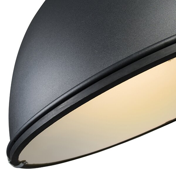 Lampada a sospensione industriale intelligente nera 53 cm incl. A60 Wifi - Sicko