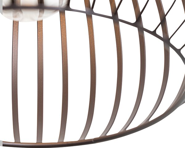 Lampada a sospensione moderna marrone 38 cm - Saffira