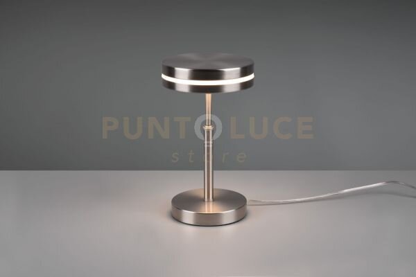 Franklin lampada da tavolo led 6w 700lm, 3000k acciaio satinato h. 