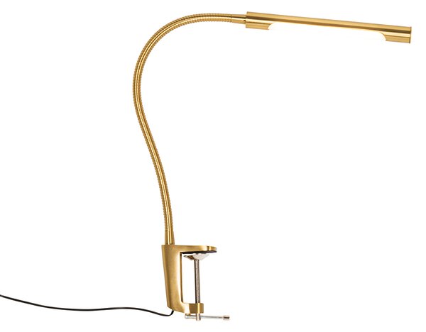 Lampada da tavolo a morsetto in ottone con LED e dimmer touch - Lionard