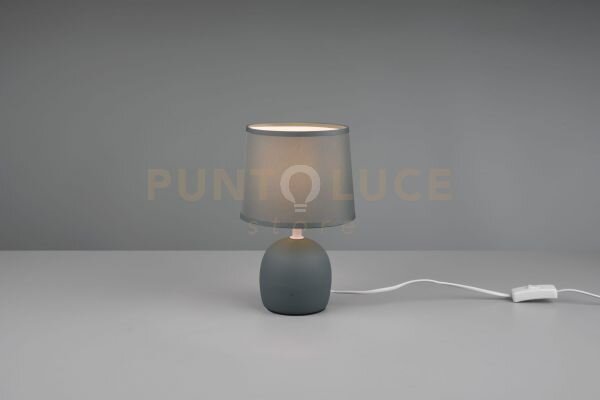 Malu lampada da tavolo in ceramica con paralume verde petrolio h. 2