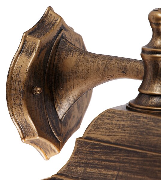 Lampada da parete per esterni oro antico IP44 - Capital
