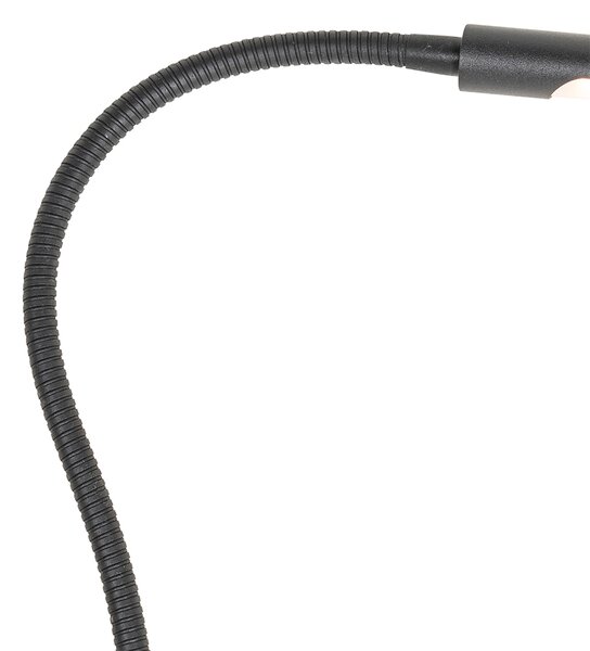 Lampada da tavolo a morsetto nera incl. LED con dimmer touch - Lionard
