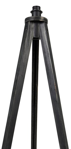 Lampada da terra a treppiede rustica nera - Tripod Classic