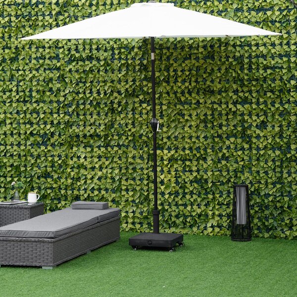 VivaGarden Base per Ombrellone con Ruote Riempibile fino a 20kg Basamento in HDPE per Pali da 38-48mm 45x45x39cm Nero