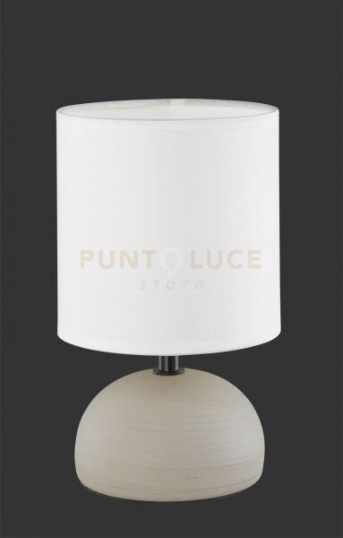 Luci lampada da tavolo base ceramica mezza sfera cappuccino paralum