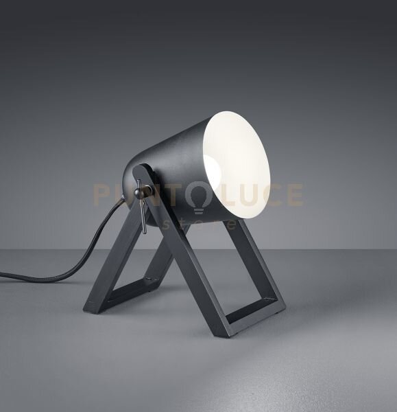 Marc lampada da tavolo con piedi di legno nero h. 21cm 1 luce attac