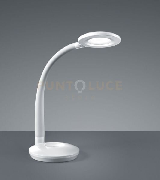 Cobra lampada da studio orientabile plastica bianca h.47cm led 3,5w