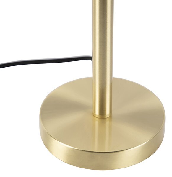 Lampada da tavolo classica in ottone con paralume Granny color crema 30 cm - Simplo