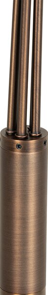 Lampada da terra di design bronzo scuro con oro 5 luci - Sixties Marmo